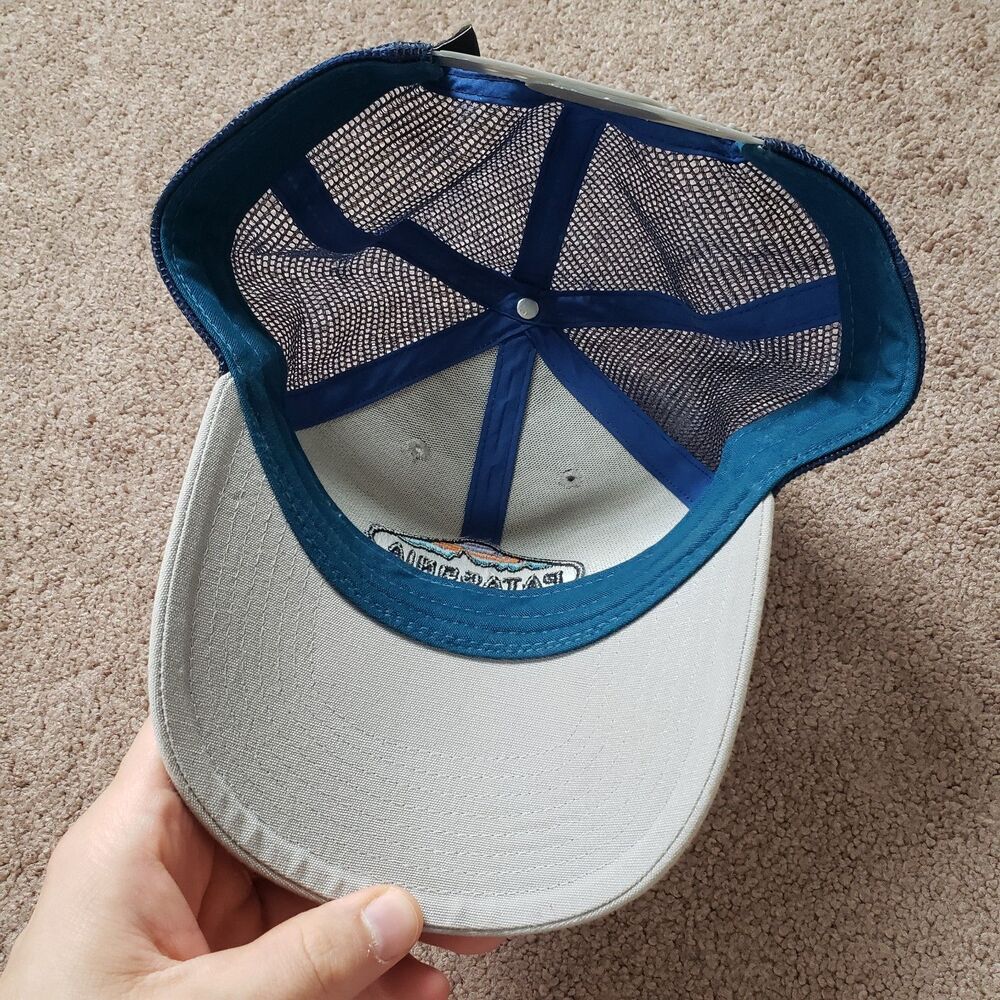 Patagonia Ventura California Mesh Snapback Hat Cap Grey Blue Unisex Adult - Picture 4 of 4